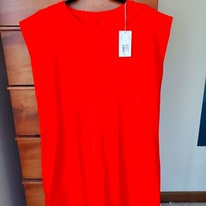 Hot coral/vermillion red dress